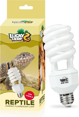 LUCKY HERP UVA UVB Reptile Light 10.0, Desert 150 Compact White 