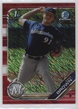 2019 Bowman Chrome Prospects Red Shimmer Refractor 4/10 Zack Brown #BCP-152 03ox
