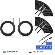 2Pack 6 ft 1/4" to 1/4" Speaker Cables, True 12AWG Patch Cords, 1/4 Male Inch...