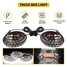 Led Truck Bed Lights 60 White Light Strip Lamp Waterproof For Universal Truck