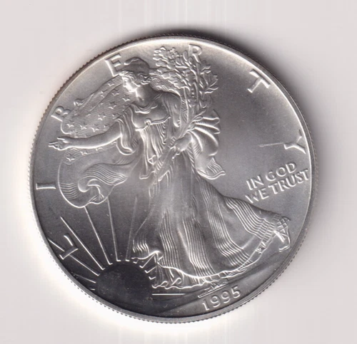 1995 WALKING LIBERTY AMERICAN EAGLE .999 FINE SILVER DOLLAR COIN 1oz. $1 USA