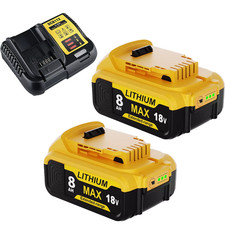 NEW Pack For DeWalt 20V 20 Volt Max XR 8.0AH Lithium Ion Battery DCB206 DCB205-2