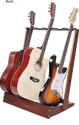 Verovita Solid Birch 5 Guitar Stand Folding Floor Rack Electric Acoustic Guitar