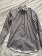 STENSTROMS men  s Dress Shirt 15 3/4 Slimline Twofold Super Cotton 40