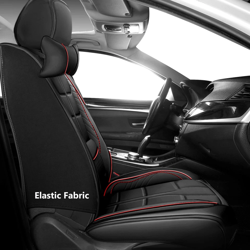 For Toyota Tacoma Car Seat Covers Leather Front Rear Full Set Protectors Cushion Foto 3 de 4