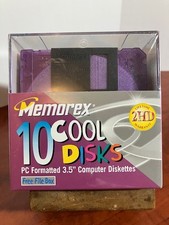 Memorex 10 Cool Disks 3.5" Floppy Diskettes 1.44MB PC Sealed NOS 3210-6000