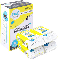 Dog Wipes for Cleaning and Deodorizing  Hypoallergenic Grooming Wipes for Paws