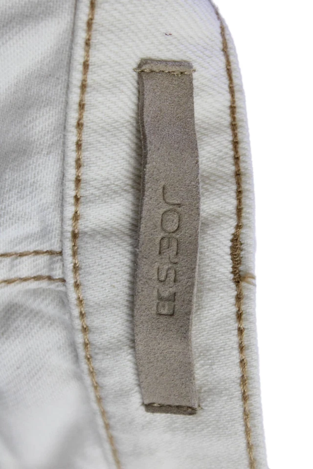 Joes Women Cropped High Rise White Jeans Button 100% Cotton Size 26 - Image 4 of 4