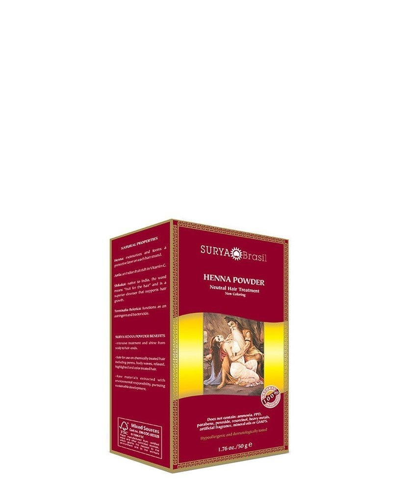 Surya Nature, Inc Нейтральный порошок хны 1,76 унции порошка