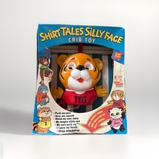 Vintage Shirt Tales cartoon Silly Face Crib Toy TYG 1980s ILLCO Very RARE