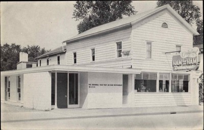 Chittenango NY New York Ham That Am Ham Restaurant c1950-60s Vintage Postcard