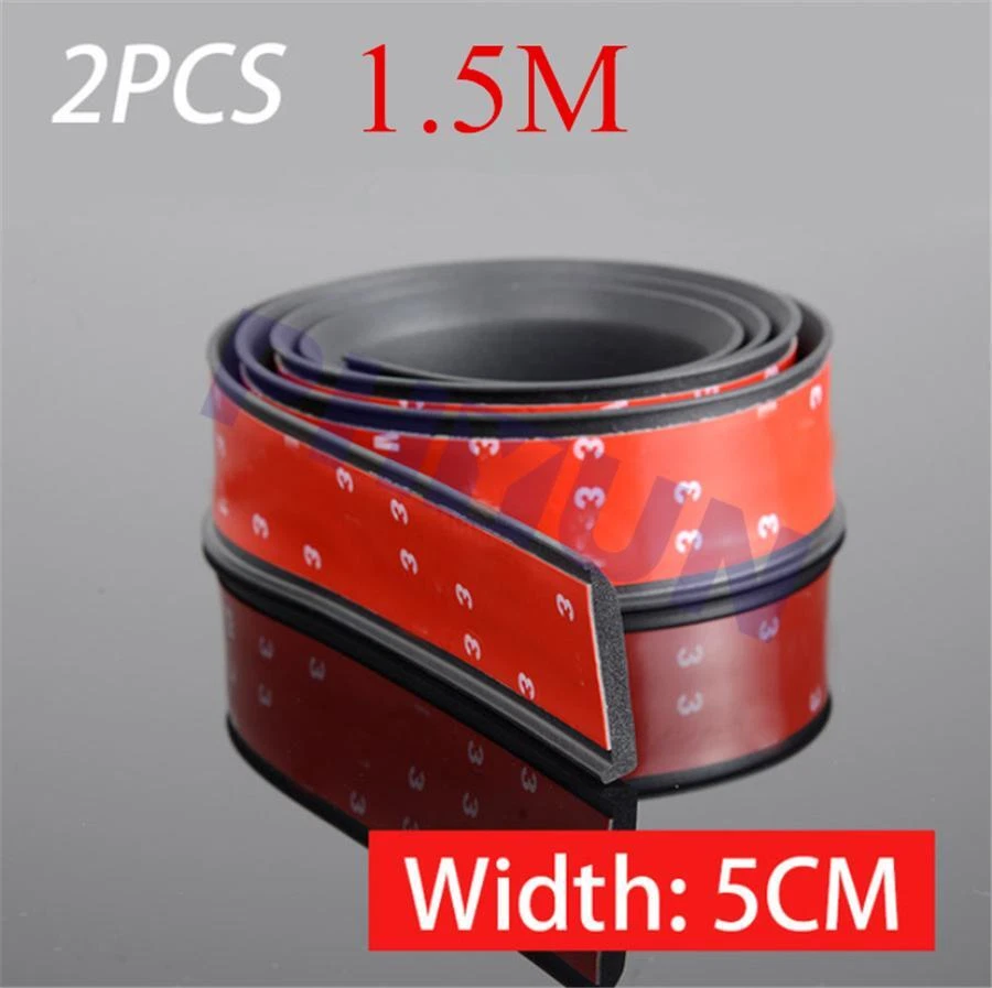 2x 50mm Car Fender Flares Guard Wheel Eyebrow Black Rubber Protector Accessories - Image 2 of 4