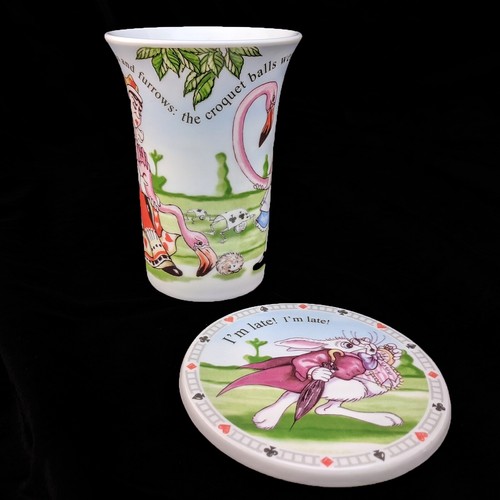 Alice in Wonderland's Cafe Flamingo Mug & Rabbit Coaster Cardew Design in Tin - Picture 3 of 8