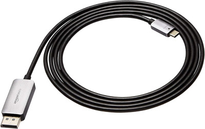 Amazon Basics Displayport to USB-C Cable, 4Kx2K@60Hz, Aluminum Housing, 6 Feet