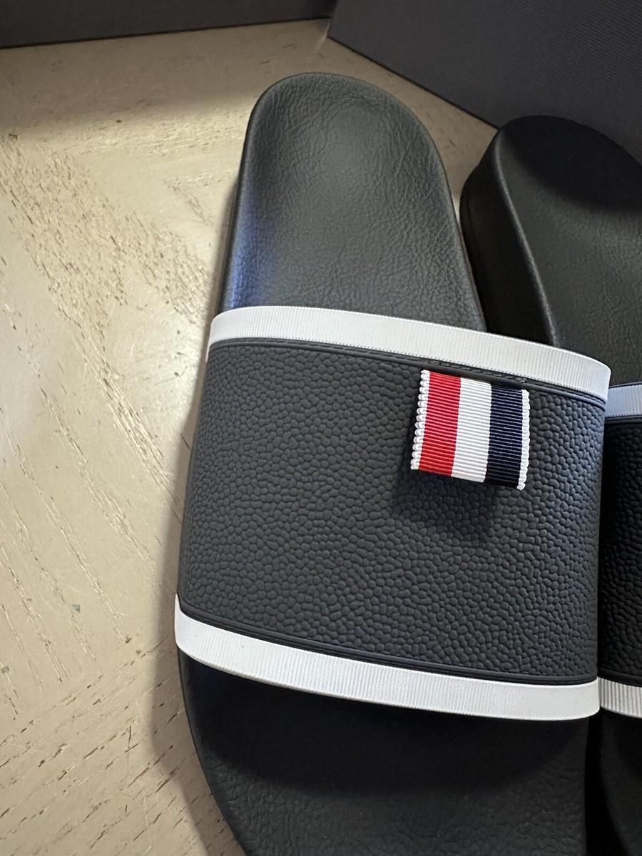 Thom Browne Logo Slide Sandal Men’s sz 7 (40 EU)  Authentic Designer Luxury Thom Browne Slides Sandals Navy US Size 7 EU Size 40 | eBay main image 4