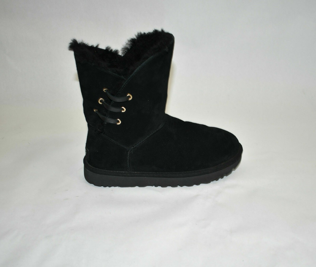 New! Ugg Constantine Genuine Lamb Shearling Lined Boot Black Size 1018629