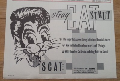 STRAY CATS Stray Cat Strut 1983 UK Press ADVERT 10x7 inches