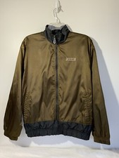 Unisex Vintage Medium Metallic Copper Black NIKE Bomber Jacket Coat M