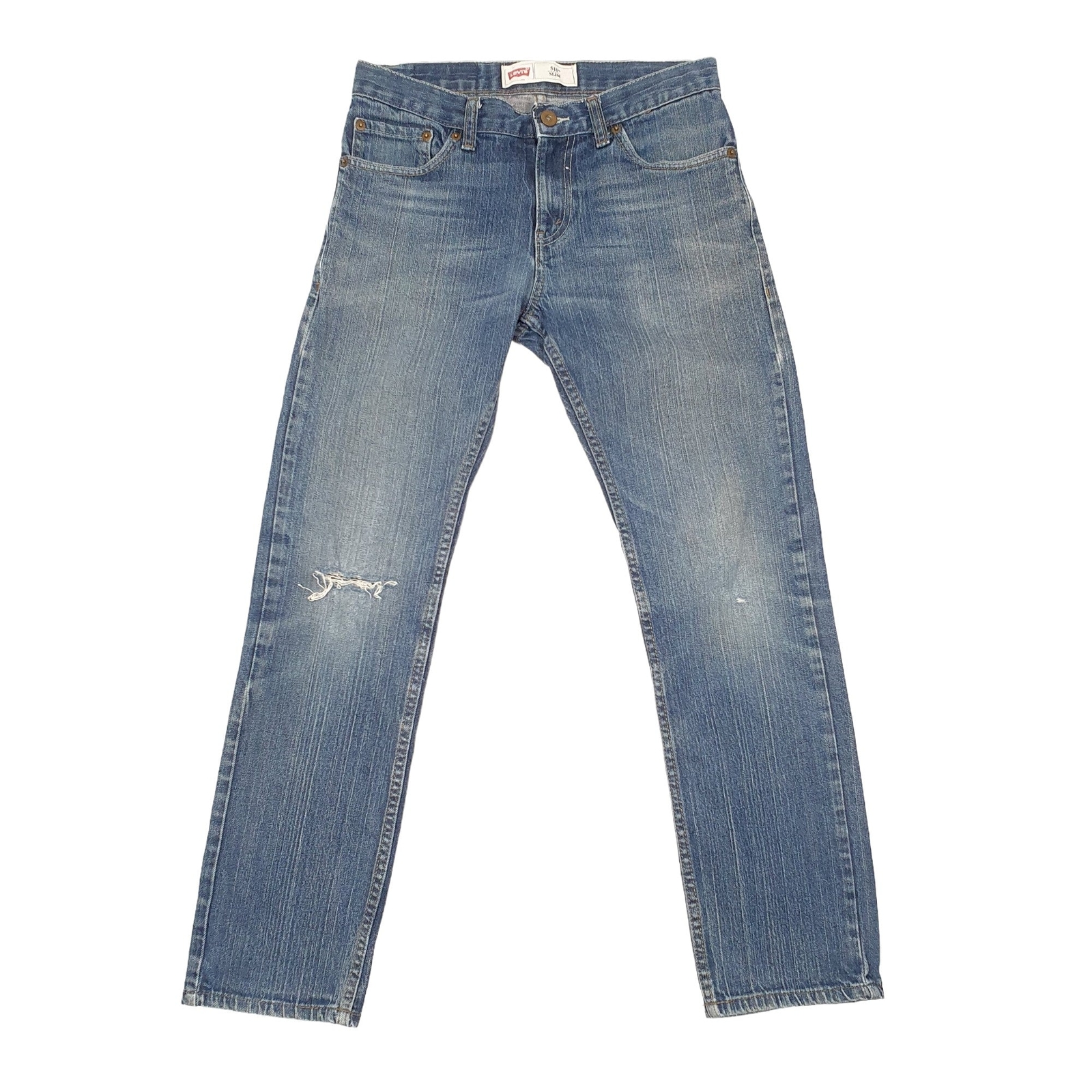 LEVIS 511 Jeans Slim Fit Blue Denim Trousers Mens W28 L28 image 2