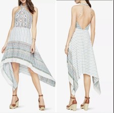 NWT BCBG MAX AZRIA DANELA HALTER KEYHOLE ASYMMETRIC DRESS SZ 10 298.00