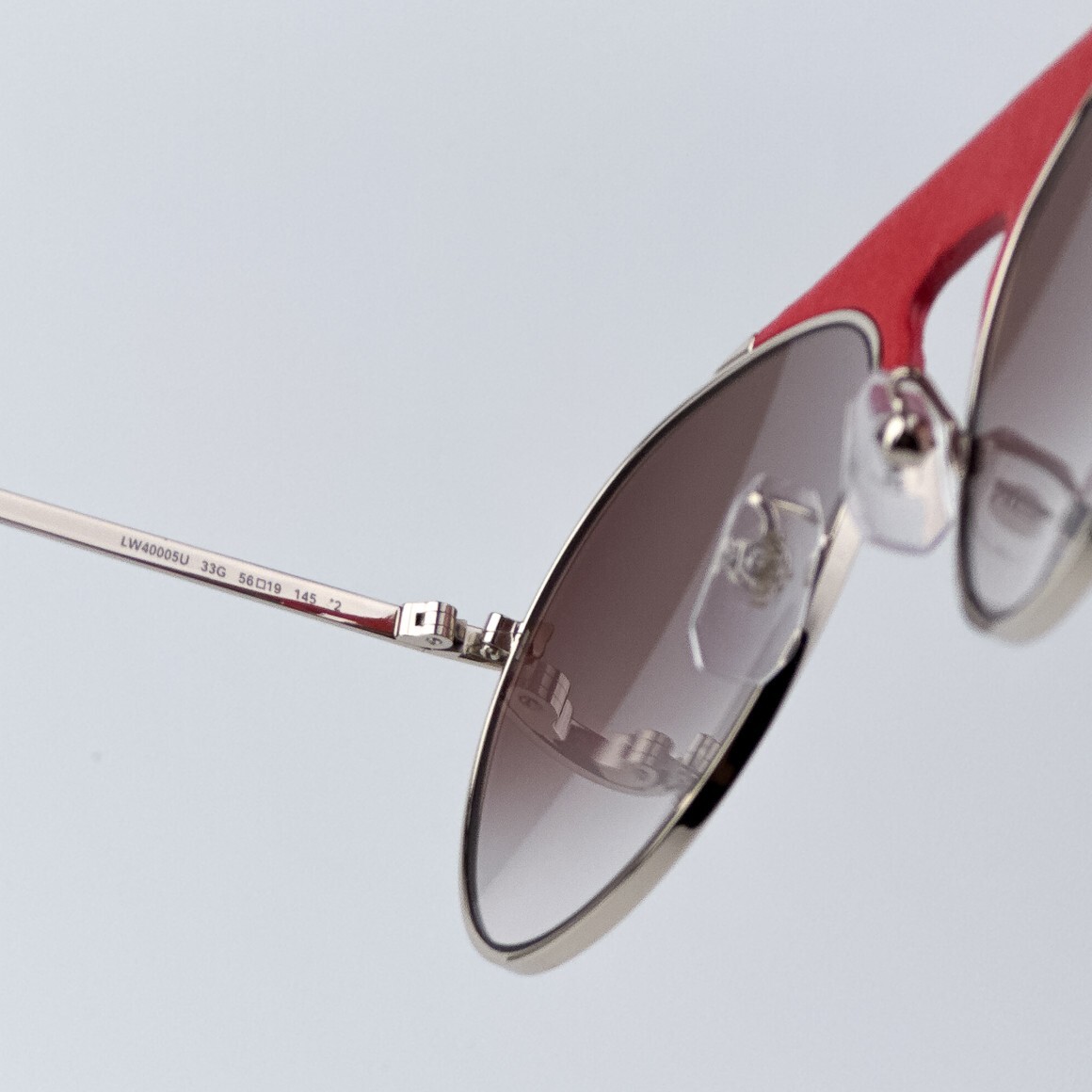 Loewe Women Sunglasses LW40005U 33G Red Leather Brown Gradient Pilot BRAND NEW Loewe | Accessories | Loewe Women Brand New Sunglasses  main image 3