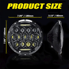 Faro Anteriore Cromato Per Moto 12V - Compatibile Con Honda Steed VLX 400, Shadow 600, Magna 250, Impermeabile
