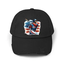 Unisex Distressed Hat American Baseball Player Team USA Swing Sports Olympic