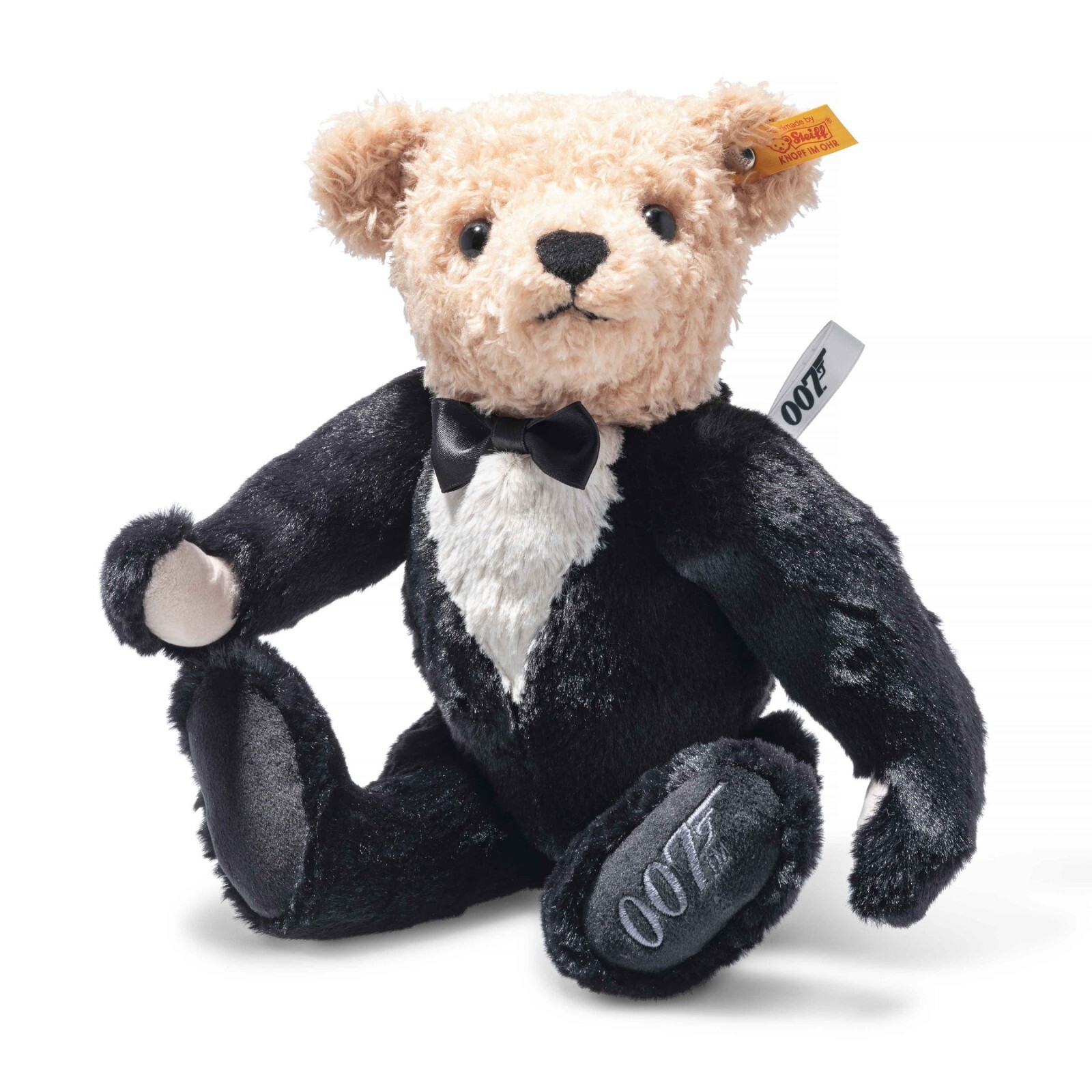 Idée cadeau luxe pour homme et cinéphile avec l'ours Teddy James Bond 007 Steiff