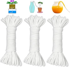 ORIMERC 300 Feet 1/5 Inch Self Watering Capillary Wick Cord Vacation Plant Sitte