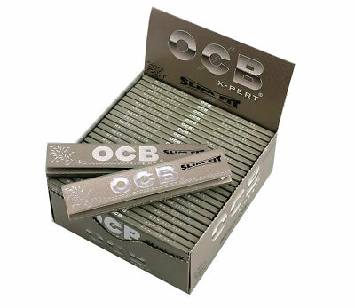 OCB SILVER KING SIZE X-Pert Slim Fit Smoking Premium Rolling Papers 1 5 10 25 50