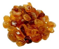 Citrin Trommelstein Echt Edelstein Mittel AAA Kristall Sakral Solar Chakra X 1