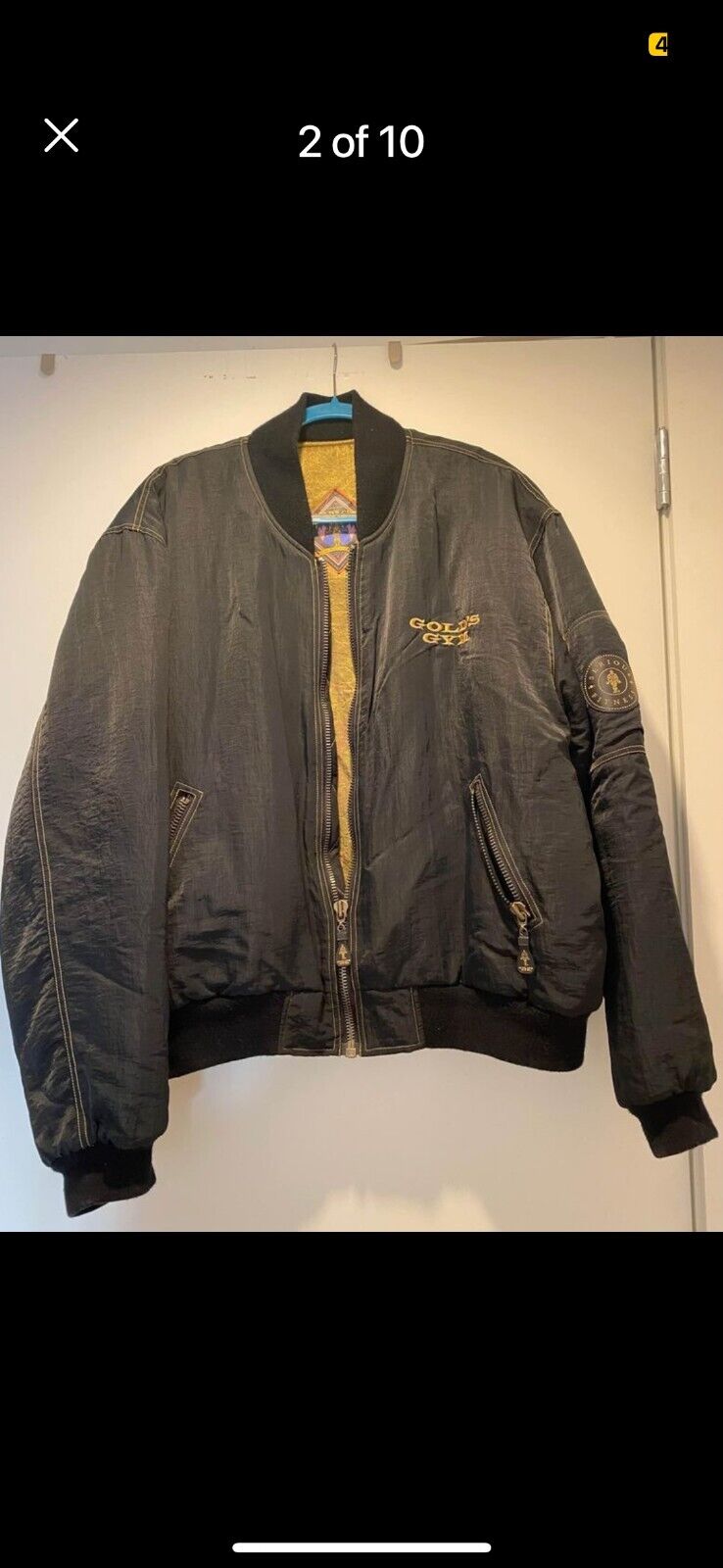 vintage golds gym bomber jacket - image 7