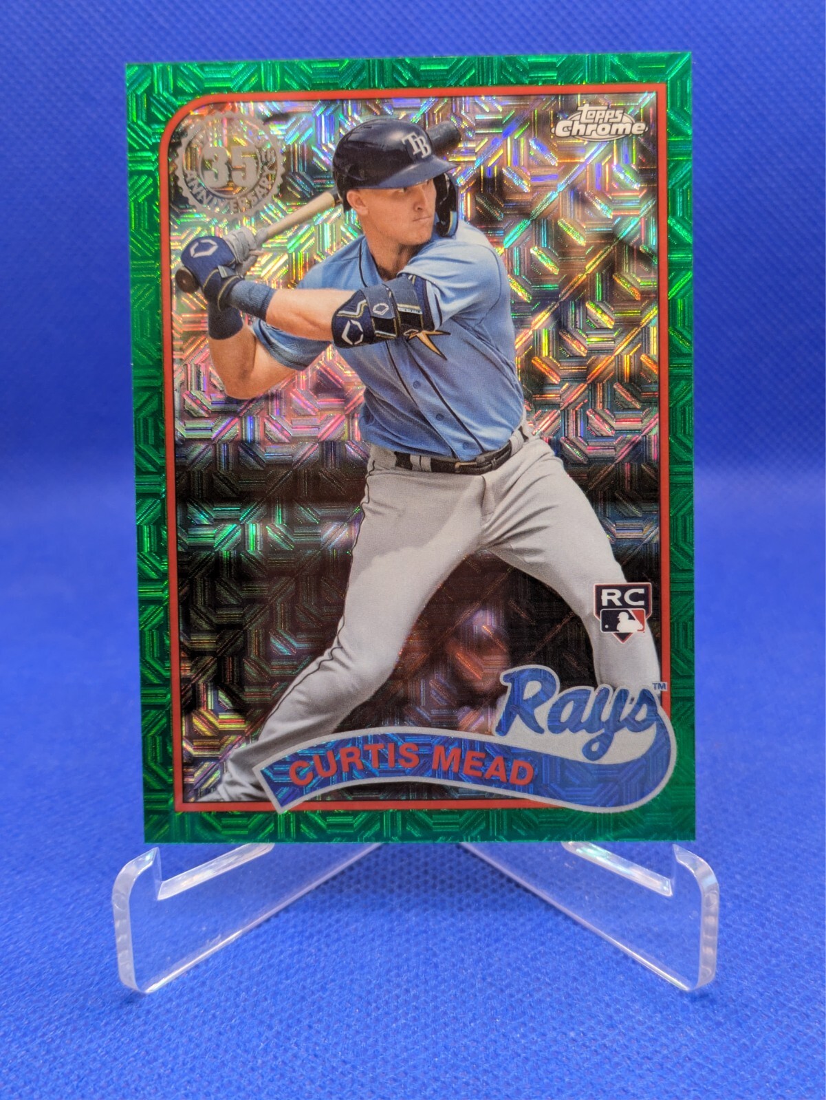 CURTIS MEAD 2024 Topps 1989 Chrome Silver Pack 35th Rookie RC Green /99 Rays