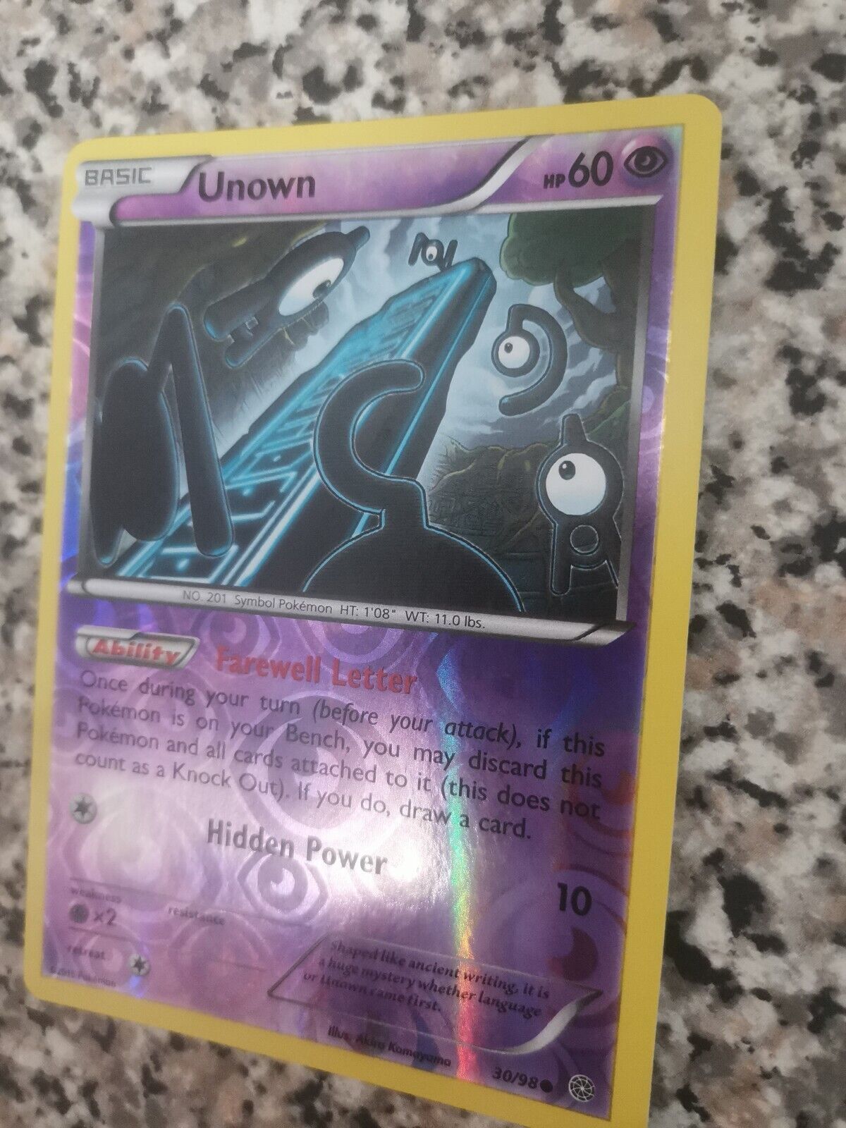 Unown X 71/132 Diamond & Pearl Uncommon Reverse Holo Pokemon Card Near