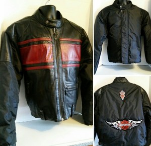 racer cafe jacket wilsons motorcycle leather nylon reversable julian mens