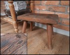 alter uriger Bauernschemel Bauernhocker Hocker Schemel urige Struktur (8*23