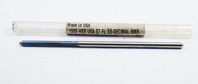.1505 X .1455 X 1'' X 4'' OAL STR 4FL RH HSS REAMER (L-1-8-3-19)