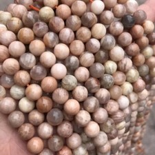 6/8/10/12/14mm Genuine Natural Orange Sunstone Round Beads for Jewelry Making