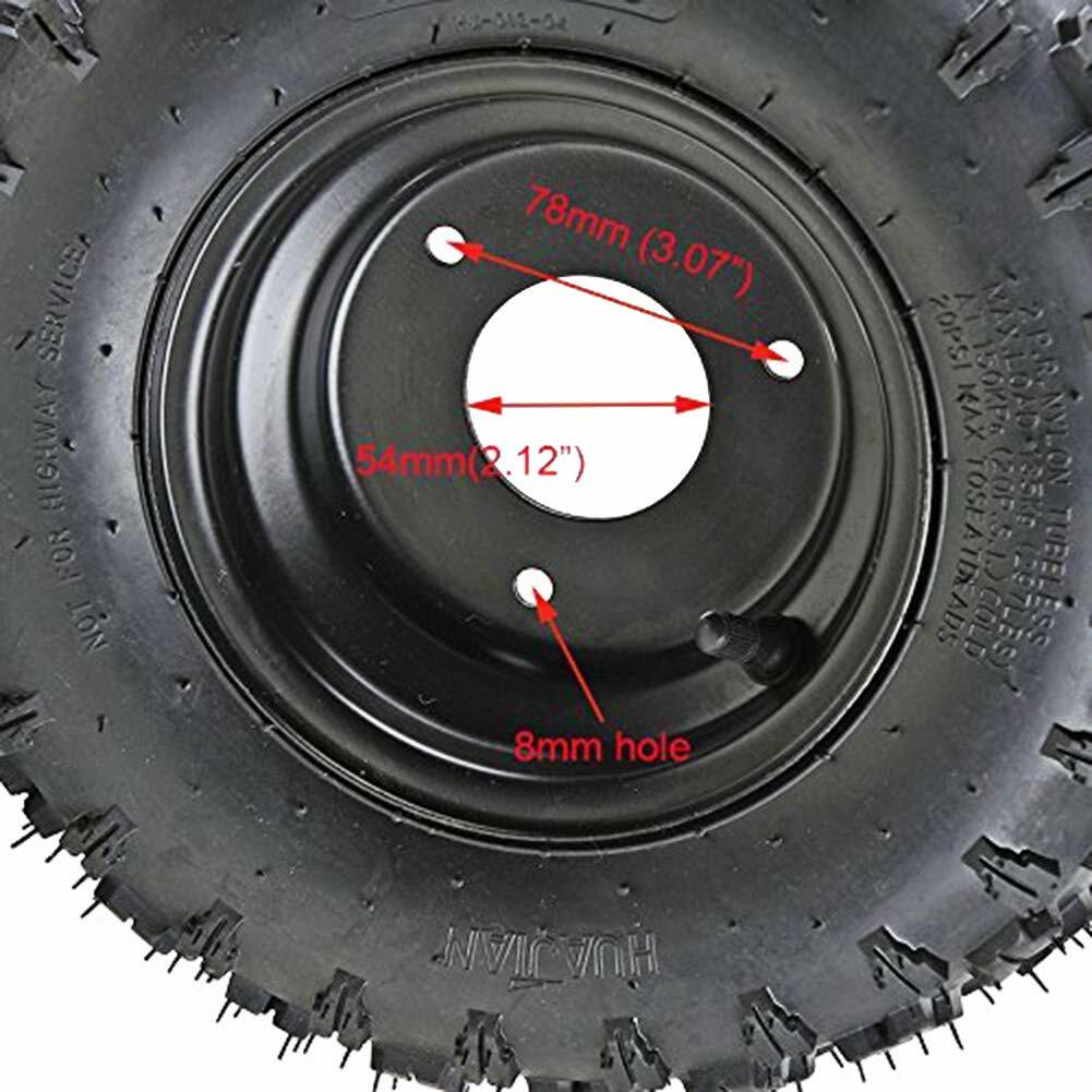 4pc 4.106 Tire Rim 3 Lug Wheel 6" Wheels for Go Kart Quad Golf Cart Mower ATV eBay