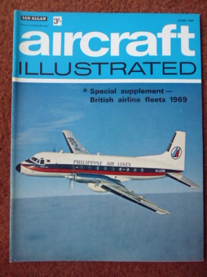 FLUGZEUG ILLUSTRIERT 6/69 HAWKER HS 748 BRITISH AIRLINE FLEET CONCORDE EC-135N