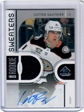 2024-25 SP Game Used Cutter Gauthier Inked Rookie Sweaters Jersey Auto Card /99