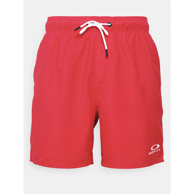 Oakley clear lake 18'' volley beach shorts red line costume new M