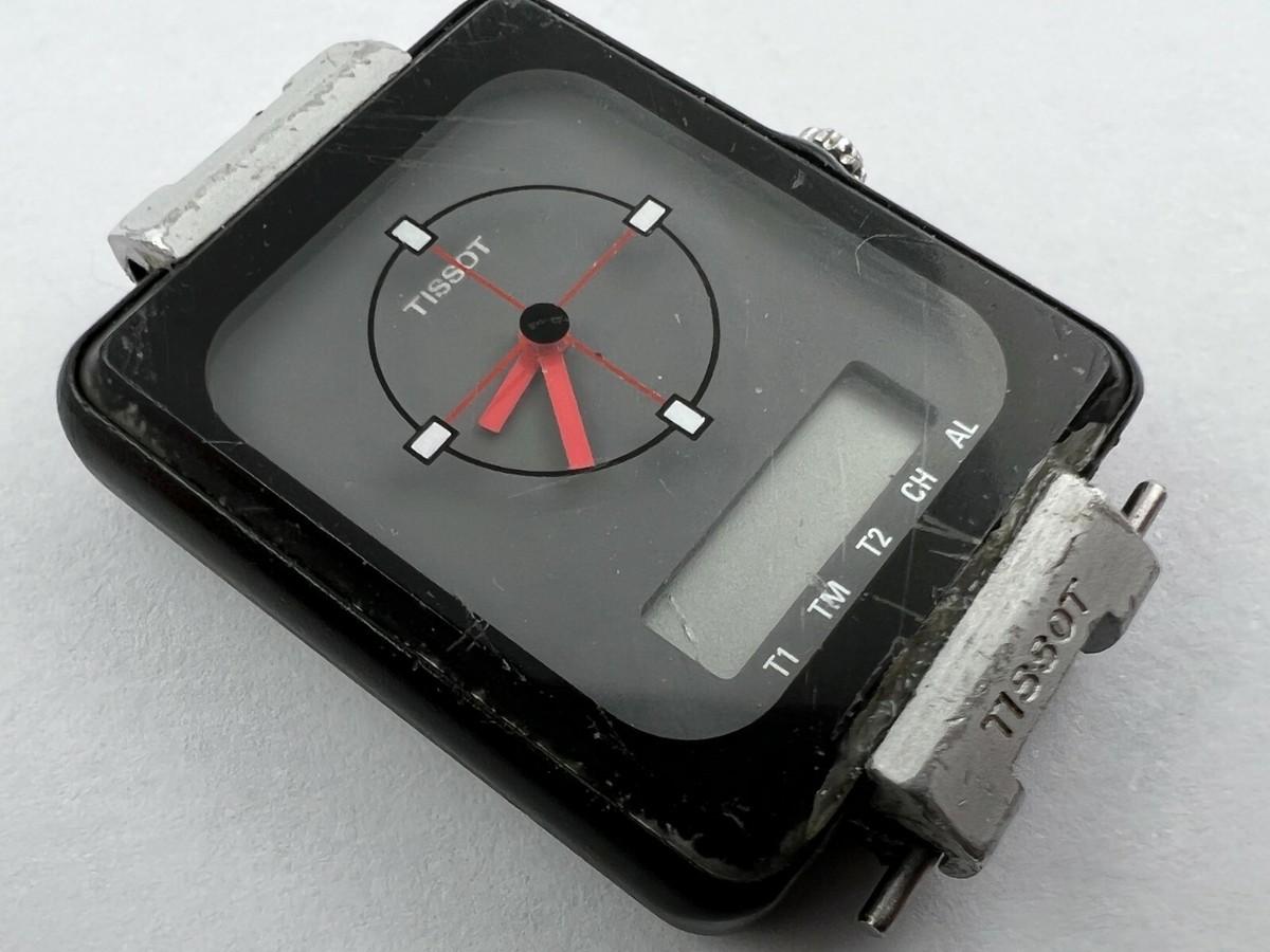 TISSOT TWO TIMER クォーツ腕時計 A2378 Vintage Tissot Two Timer skeleton Ana-Digi Swiss Quartz