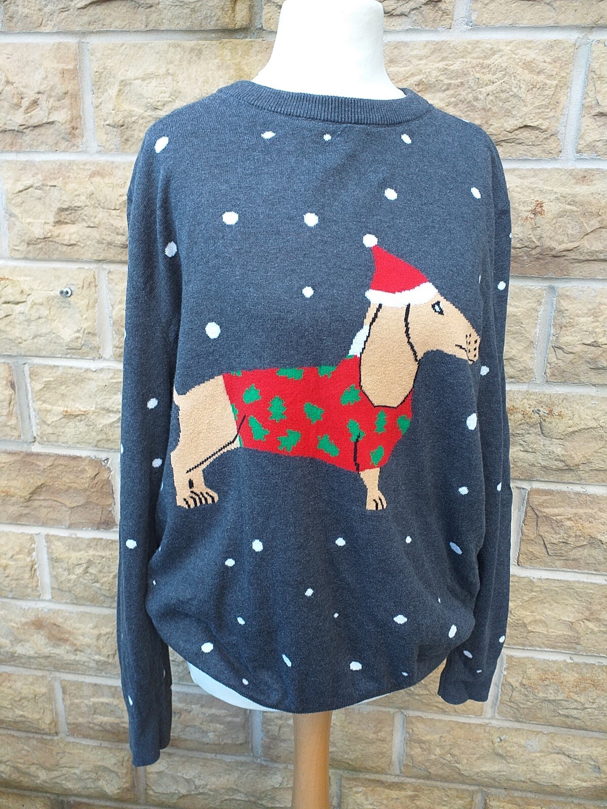 Ladies Christmas Jumper Sausage Dog Size Large eBay