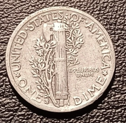 1941 S Large S  Mercury Dime circulated 90% Silver  F Fine to Very Fine VF