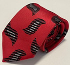 Turnbull & Asser Tie 50 OZ English Silk Striking Red Geometric Luxury England