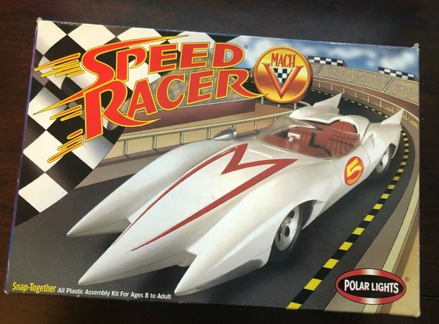 2000 Polar Lights Speed Racer Mach V Five Plastic Model Kit 6807 For 