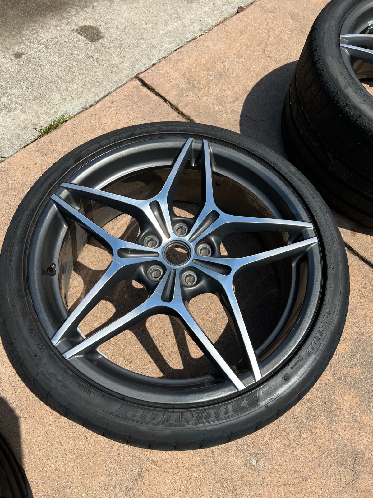 20' Ferrari California T wheels Diamond cut w Dunlop Sport Max Race2 245F285R 