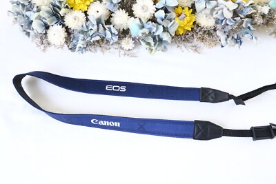 【New!】Canon EOS Blue shoulder camera strap NICE for film digital SLR From Japan