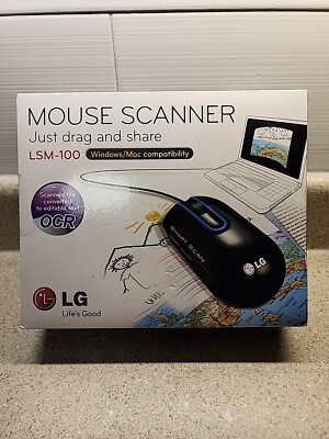 LSM-100 Mouse Scanner LG Smart Scan New Unopened Windows PC Mac Compatible